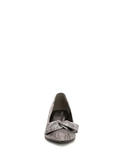 Naturalizer Wide Fit Silver Mavis Block Heel Court Shoes - Image 4 of 6