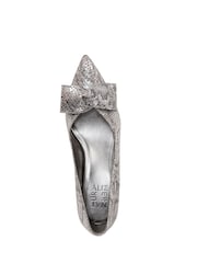Naturalizer Wide Fit Silver Mavis Block Heel Court Shoes - Image 5 of 6