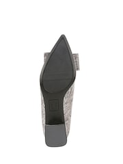 Naturalizer Wide Fit Silver Mavis Block Heel Court Shoes - Image 6 of 6