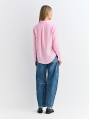 Polo Ralph Lauren Pink Classic Fit 100% Linen Shirt - Image 3 of 5
