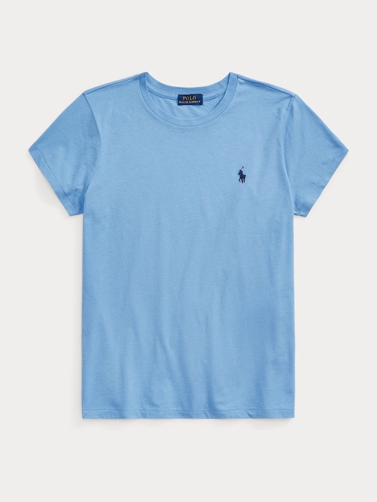 Polo Ralph Lauren Blue Jersey Crewneck T-Shirt - Image 5 of 5