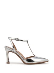Naturalizer Wide Fit Silver Astrid Pointed Toe Strappy Shoes - Image 1 of 6