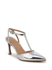 Naturalizer Wide Fit Silver Astrid Pointed Toe Strappy Shoes - Image 2 of 6