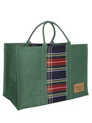 Personalised Tartan Jute Log Bag by Dibor - Image 6 of 6