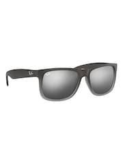 Ray Ban Grey Justin Square Sunglasses - Bild 11 von 12