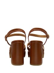 Ravel Brown Open Toe Platform Sandals - Image 3 of 4