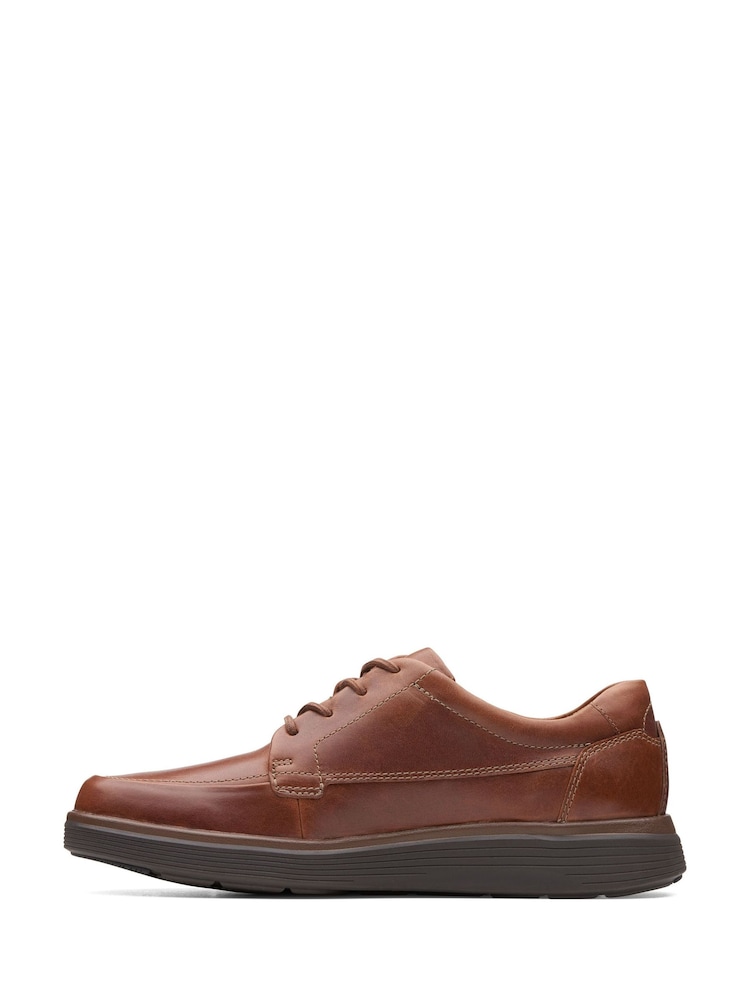 Clarks Brown Wide Fit (G) Lea Un Abode Ease Shoes - Image 2 of 7