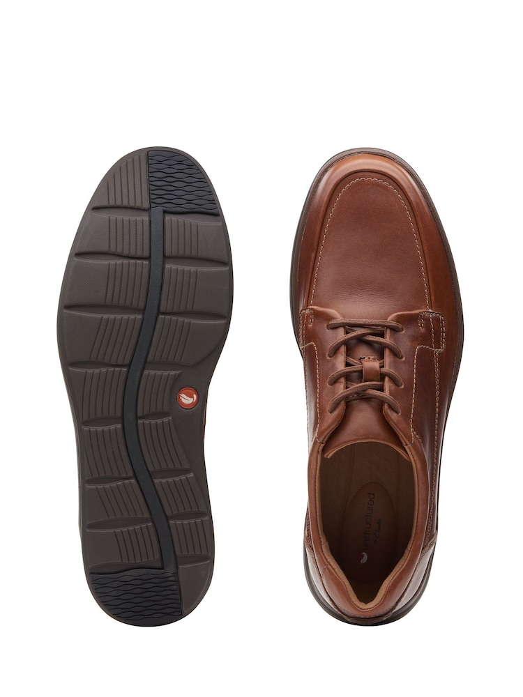 Clarks Brown Wide Fit (G) Lea Un Abode Ease Shoes - Image 7 of 7
