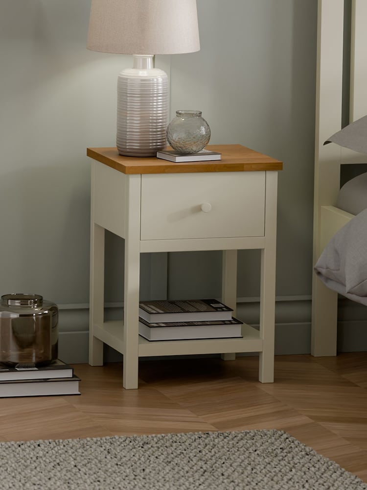 Julian Bowen Cream Coxmoor 1 Drawer - Image 1 of 6