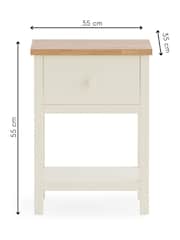 Julian Bowen Cream Coxmoor 1 Drawer - Image 6 of 6