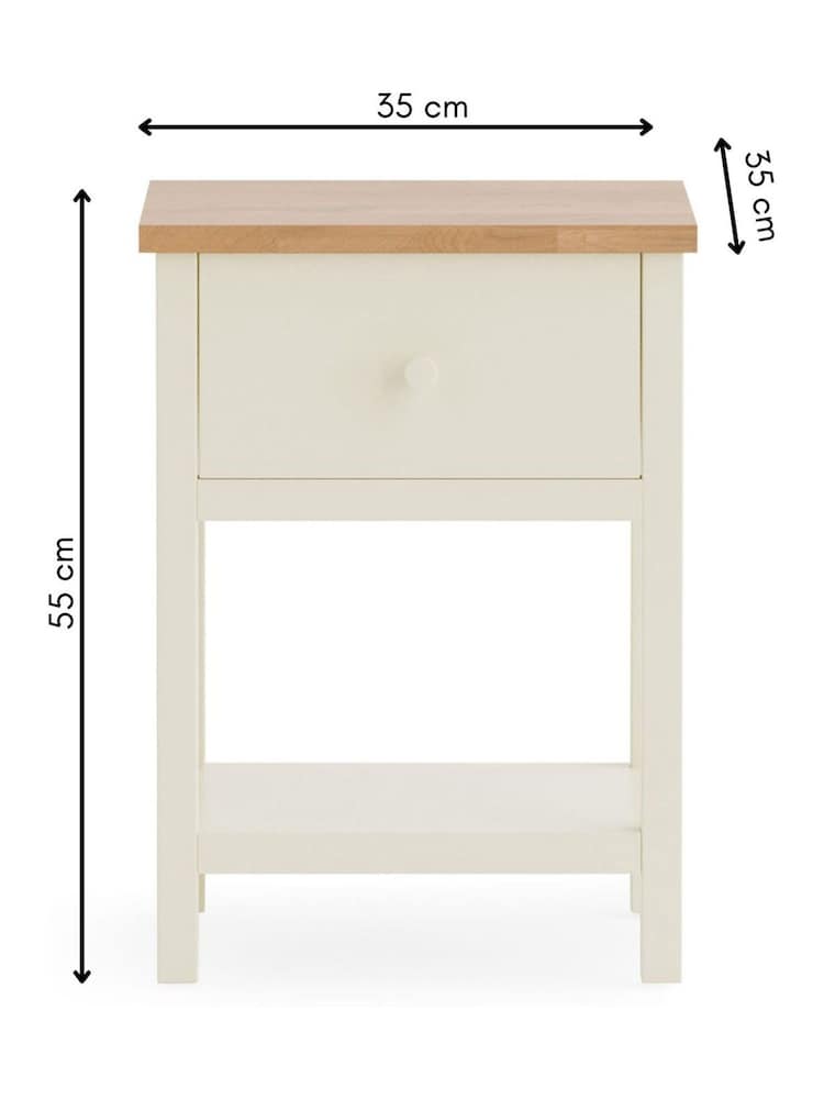 Julian Bowen Cream Coxmoor 1 Drawer - Image 6 of 6