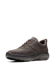 Clarks Brown Standard Fit (G) Leather ClarksPro Lace Shoes - Image 4 of 7