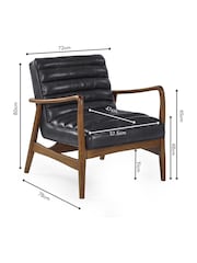 Julian Bowen Black Marshall Accent Chair - Image 10 of 12