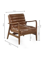 Julian Bowen Brown Marshall Accent Chair - Image 10 of 12