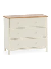 Julian Bowen Cream Coxmoor 3 Drawer Chest - Image 2 of 8