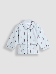 JoJo Maman Bébé Blue Soldier Woven Check Character Pyjamas - Image 2 of 6