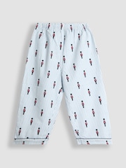 JoJo Maman Bébé Blue Soldier Woven Check Character Pyjamas - Image 4 of 6