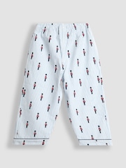 JoJo Maman Bébé Blue Soldier Woven Check Character Pyjamas - Image 5 of 6