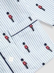 JoJo Maman Bébé Blue Soldier Woven Check Character Pyjamas - Image 6 of 6