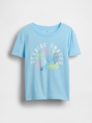 Azul - Camiseta con diseño gráfico de Gap (4-13 años) - Imagen 1 de 3