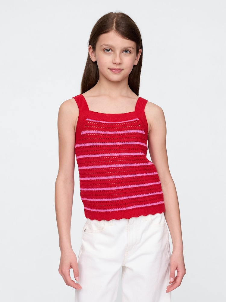 Gap Red Crochet Vest (4-13yrs) - Image 1 of 5