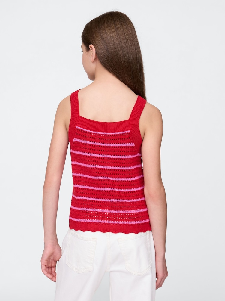 Gap Red Crochet Vest (4-13yrs) - Image 2 of 5