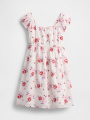 Gap White Floral Cotton Babydoll Dress (4-13yrs) - Image 3 of 4