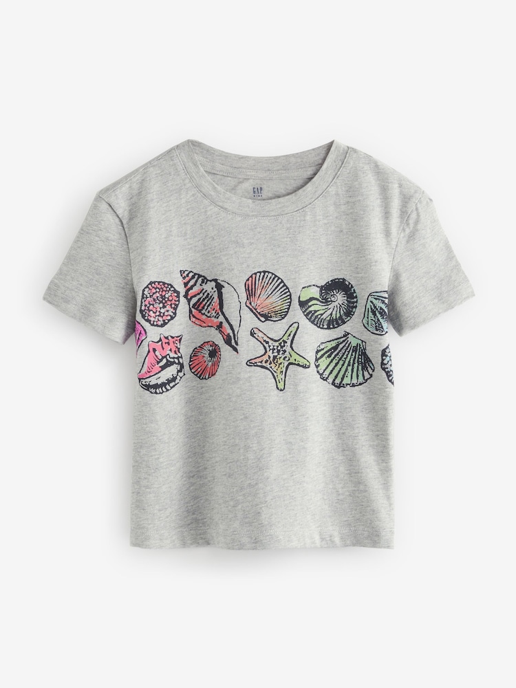 Gap Grey Graphic Short Sleeve T-Shirt (4-13yrs) - Image 1 of 5 Gap Grey Graphic Short Sleeve T-Shirt (4-13yrs) - Image 1 of 5