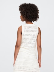 Gap White Crochet Shell Vest - Image 2 of 5