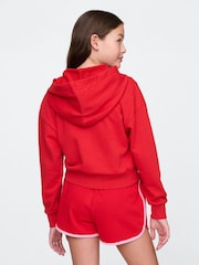 Gap Red VintageSoft Cropped Logo Zip Hoodie (4-13yrs) - Image 2 of 5