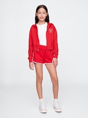 Gap Red VintageSoft Cropped Logo Zip Hoodie (4-13yrs) - Image 3 of 5