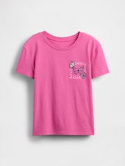 Rosa - Gap Relaxed Graphic Short Sleeve T-Shirt (4-13yrs) - Imagen 3 de 4