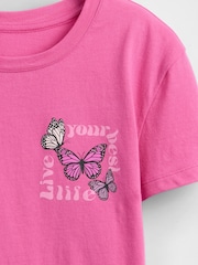 Rosa - Gap Relaxed Graphic Short Sleeve T-Shirt (4-13yrs) - Imagen 4 de 4