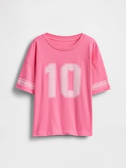 Gap Pink Varsity Jersey T-Shirt (4-13yrs) - Image 3 of 4
