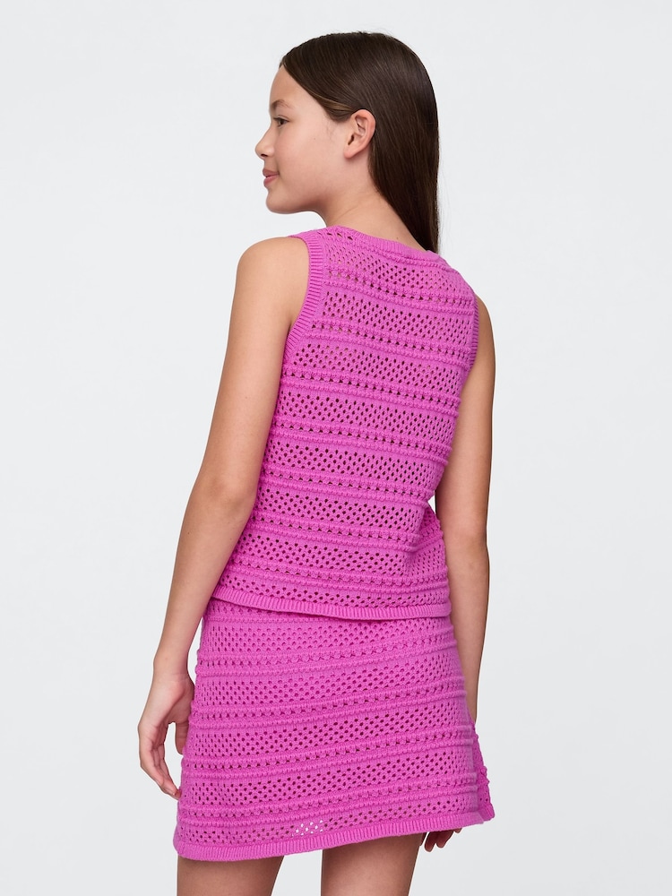 Gap Purple Crochet Shell Vest - Image 2 of 5