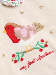 JoJo Maman Bébé My First Christmas Sweatshirt & Leggings Set - Imagen 7 de 7