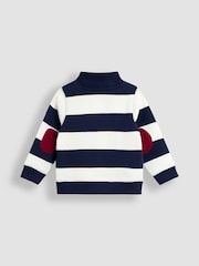 JoJo Maman Bébé Red 2-Piece Stripe Half Zip & Joggers Set - Image 3 of 6