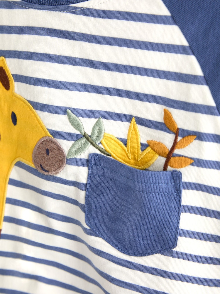 Albastru deschis - JoJo Maman Bébé 2-Piece Top & Colanți Set - Imaginea 6 din 6