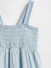 Gap Blue Smocked Denim Dress (4-13yrs) - Image 4 of 5
