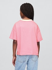 Gap Pink Lilo and Stitch Graphic Short Sleeve T-Shirt (4-13yrs) - Image 2 of 4