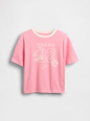 Gap Pink Lilo and Stitch Graphic Short Sleeve T-Shirt (4-13yrs) - Image 3 of 4