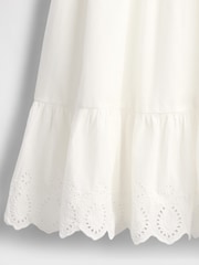 Gap White Smocked Ruffle Midi Dress - Image 5 of 5