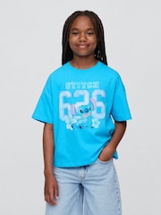 Gap Blue Lilo and Stitch Graphic Short Sleeve T-Shirt (4-13yrs) - Image 1 of 4