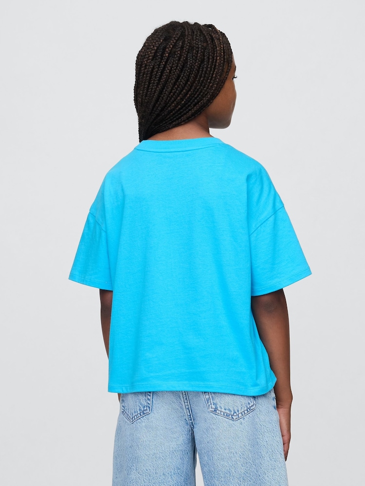 Gap Blue Lilo and Stitch Graphic Short Sleeve T-Shirt (4-13yrs) - Image 2 of 4