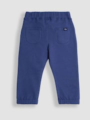 JoJo Maman Bébé Indigo Blue Dinosaur 2-Piece Drop Shoulder Sweatshirt & Joggers Set - Image 7 of 7