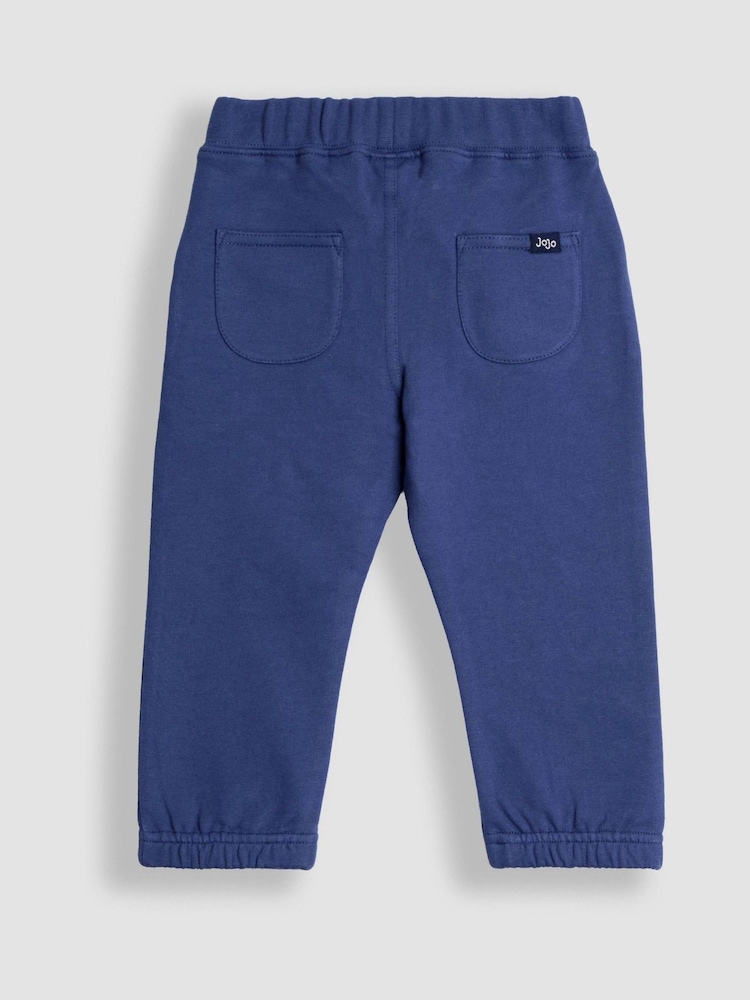 JoJo Maman Bébé Indigo Blue Dinosaur 2-Piece Drop Shoulder Sweatshirt & Joggers Set - Image 7 of 7