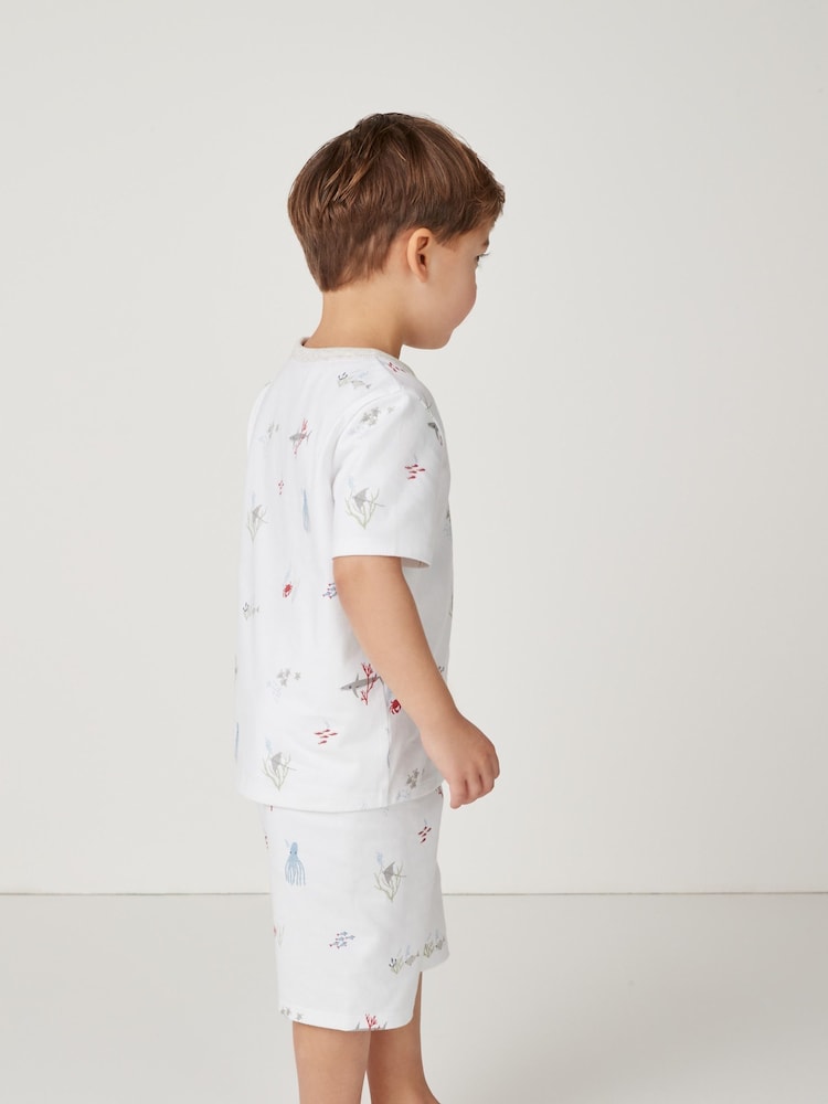 The White Company Under The Sea Relaxed Fit Shortie Pyjamas - Bild 2 von 5 The White Company Under The Sea Relaxed Fit Shortie Pyjamas - Bild 2 von 5