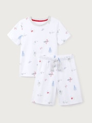 The White Company 100% Organic Cotton Under The Sea Relaxed Fit Shortie Pyjamas - Image 5 of 5