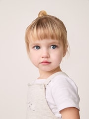 The White Company Cream 100% Cotton Sheep Embroidered Bubble and Rompersuit - Image 3 of 5