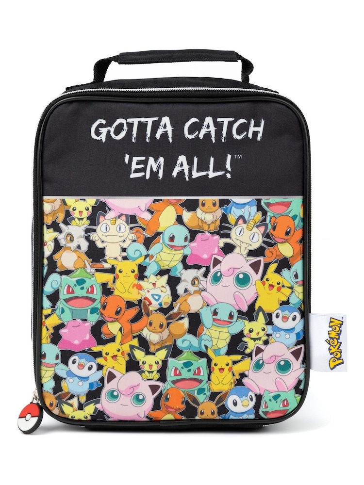 Vanilla Underground Black Unisex Kids Pokemon Zip Lunch Bag - Image 2 of 6